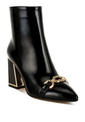 Womens Pollux Metallic Chain Detail Boots