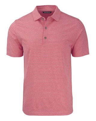 Men's Forge Eco Heather Stripe Stretch Recycled Polo Shirt