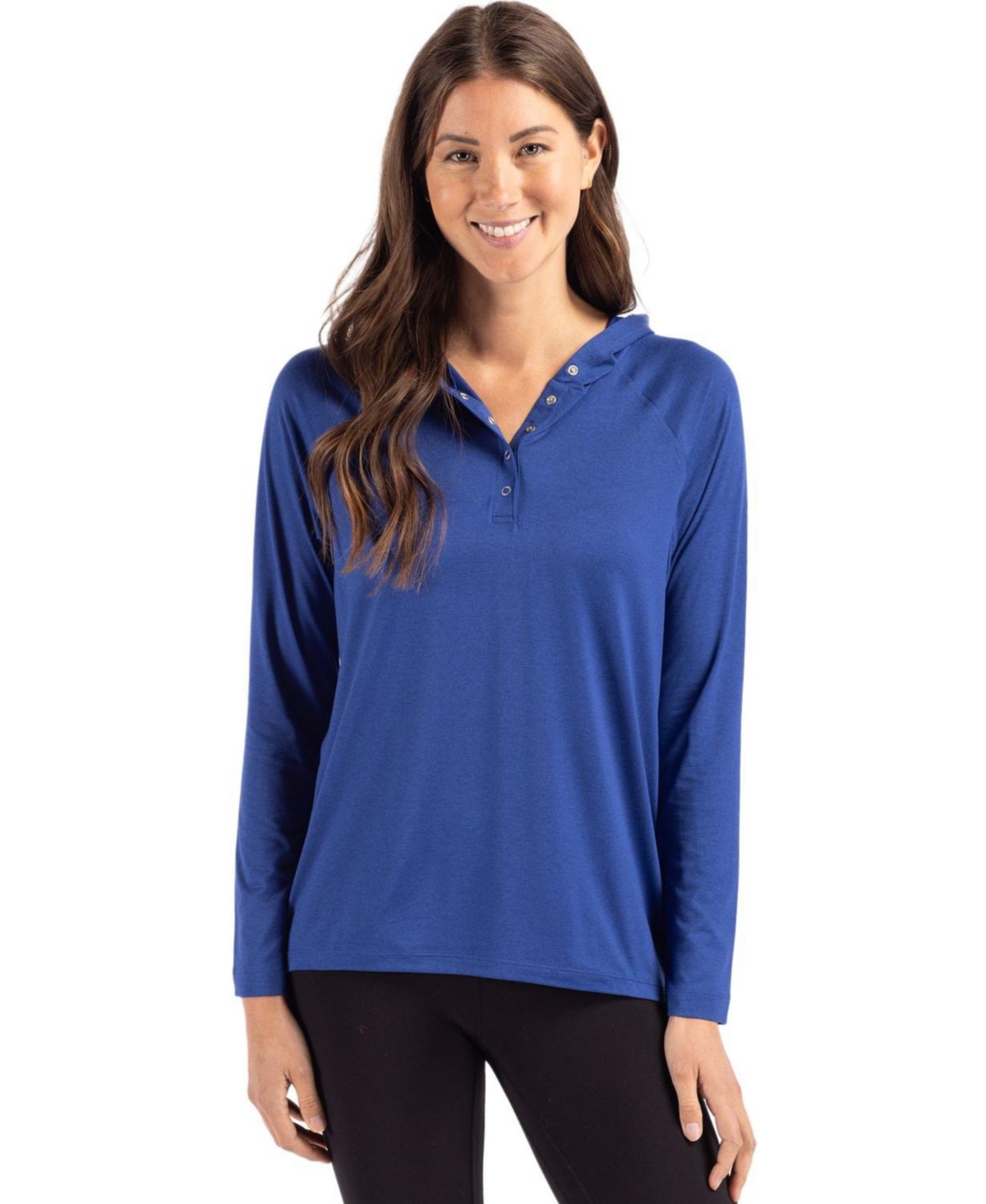 Women's Coastline Epic Comfort Recycled Hooded Shirt - Tour blue