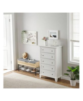 Chest Of Drawers, 5-Layer Dresser For Bedroom, Living Room, Entryway And Closet, Chest Of Drawers With Metal Handles, TV Stand, Closet Organizer And Storage Clothing, Vintage Tall Dresser For Bedroom, Living Room, Entryway And Closet