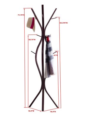 Corbet Metal 12 Hook Coat & Hat Rack