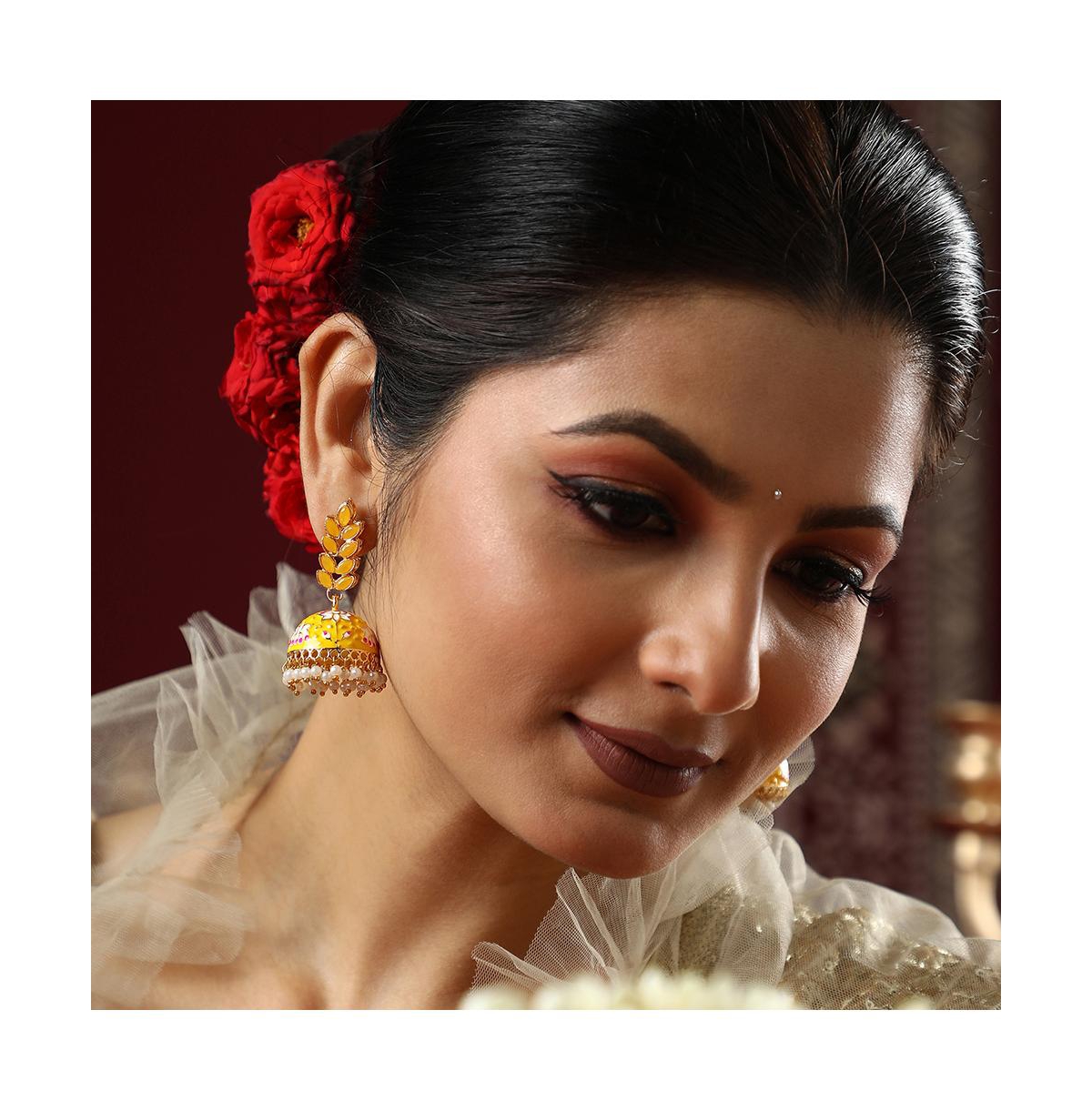 Sohi Women's The Zohra Jewellery Set In Yellow
