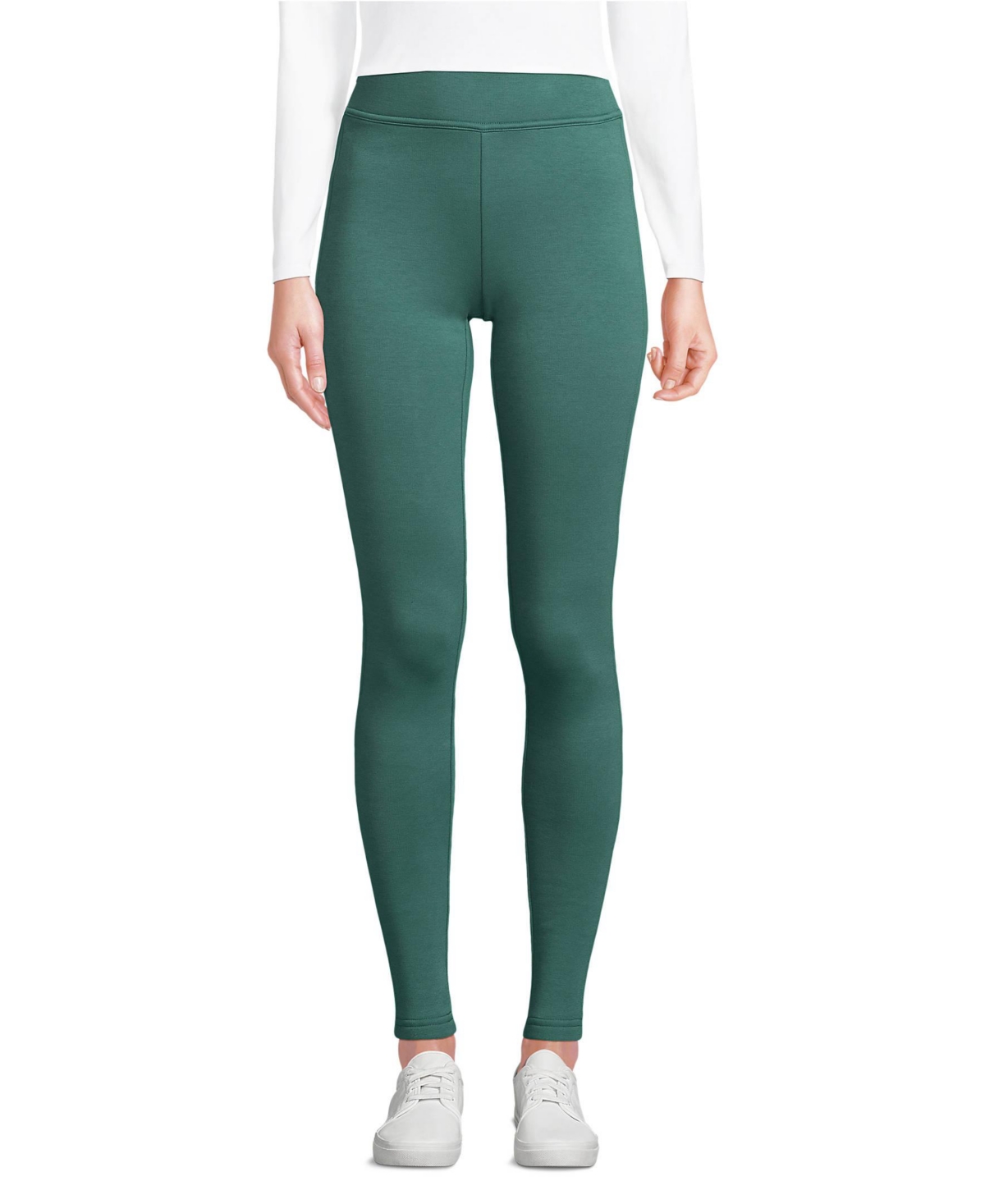 Lands' End Petite High Rise Serious Sweats Fleece Lined Pocket Leggings