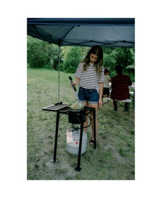 Single Burner Outdoor Propane Stove with Mesh Shelf