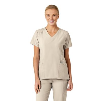 Plus Size W123 Stylized V-Neck Scrub Top
