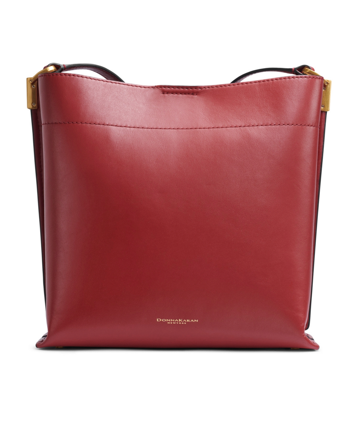 DONNA KARAN DONNA KARAN BRIDGEHAMPTON LEATHER TURNLOCK TRIPLE COMPARTMENT CROSSBODY 