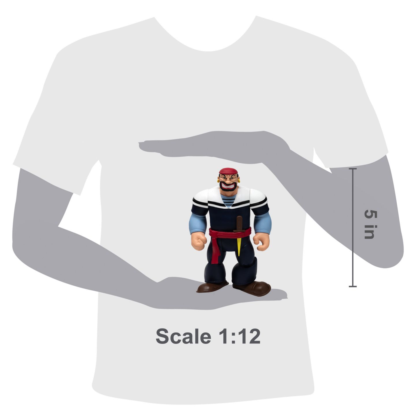 Детская фигурка Popeye Bluto as Sindbad Retro-Style 7-Point Articulated 5" Action Figure, Ages 8+, цвет: Open Miscellaneous — фото 2