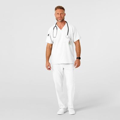 Men's W123 Flat Front Cargo Scrub Pant