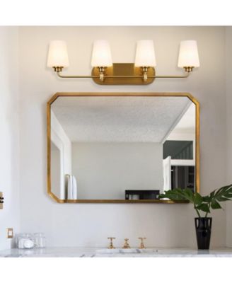 4-Light Bathroom Vanity Light with Shade