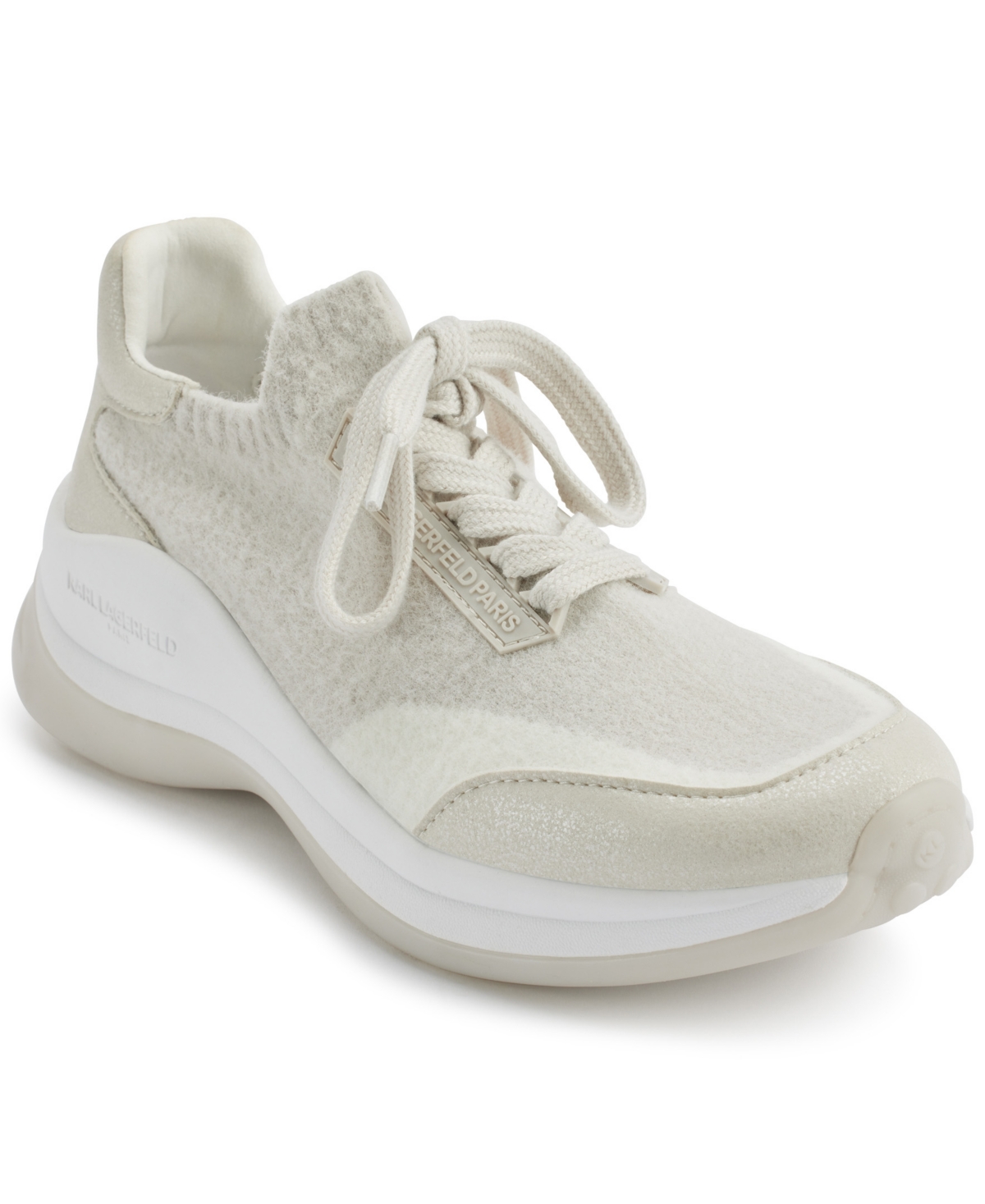 Karl Lagerfeld Women's Carsyn Lace Up Sneakers In Soft White
