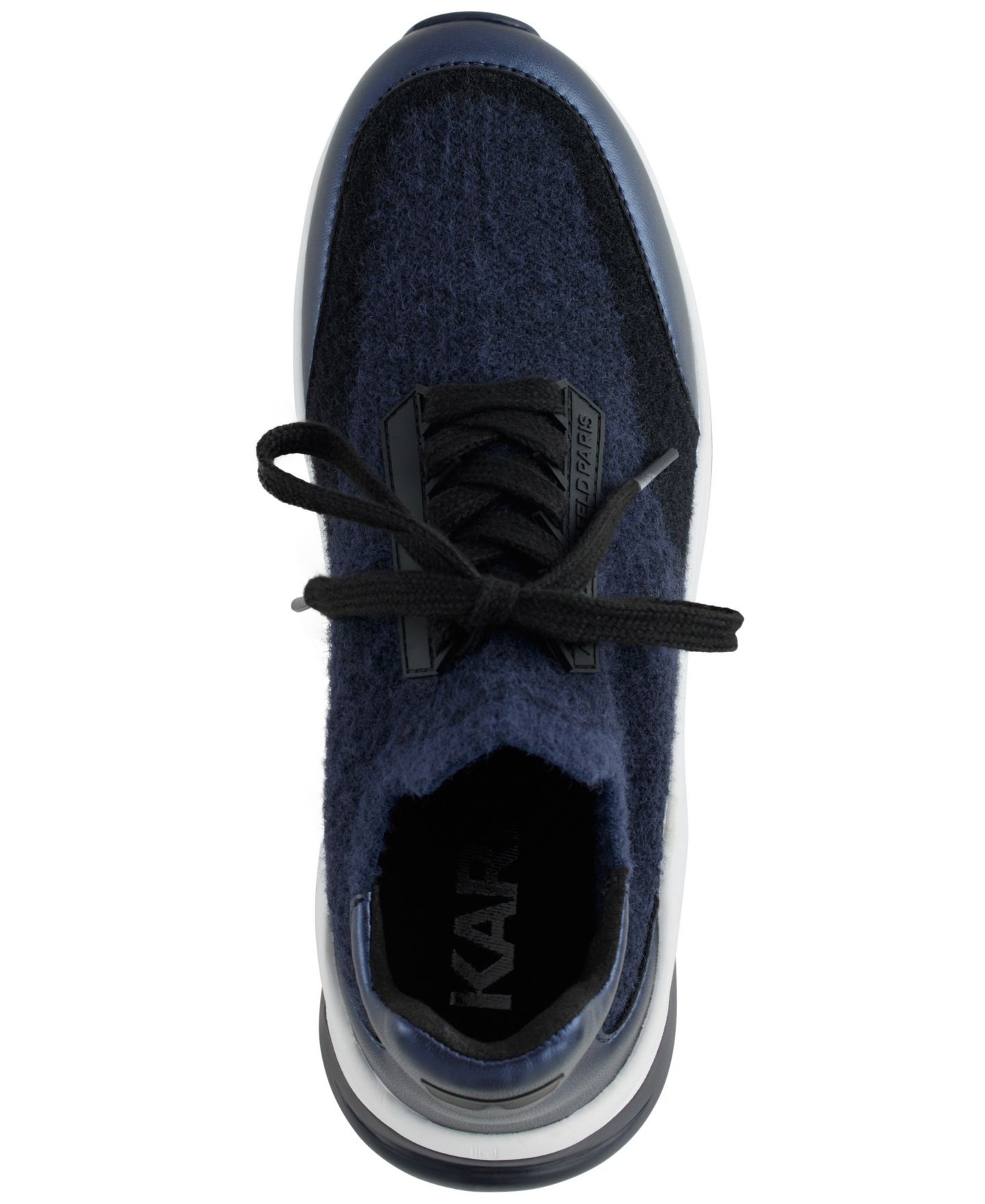 Женские кроссовки KARL LAGERFELD PARIS Carsyn Lace Up, цвет: Тёмно-синий / Чёрный — фото 4