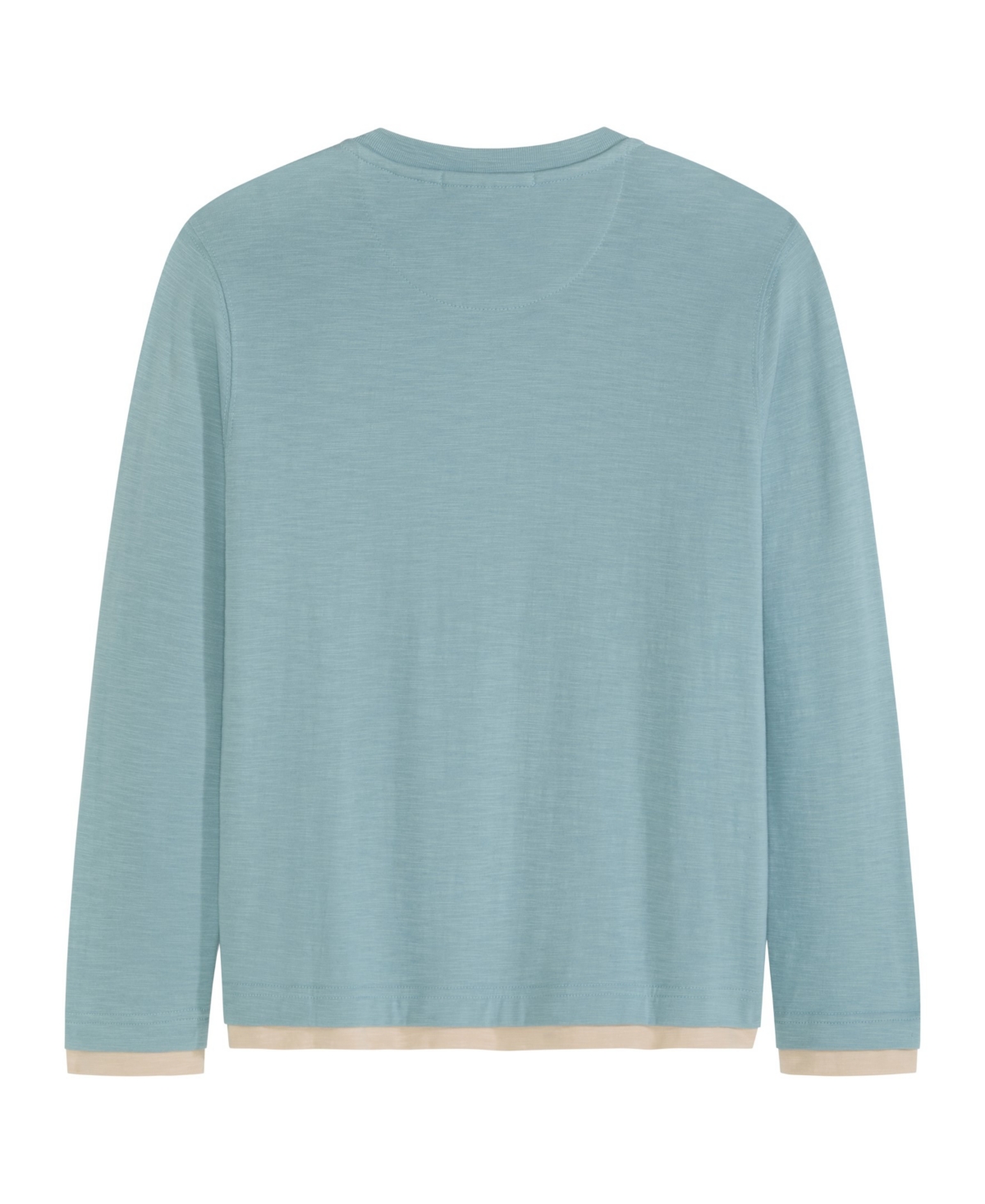 Scotch & Soda Big Boys Slub Jersey Henley T-shirt In Bay Blue