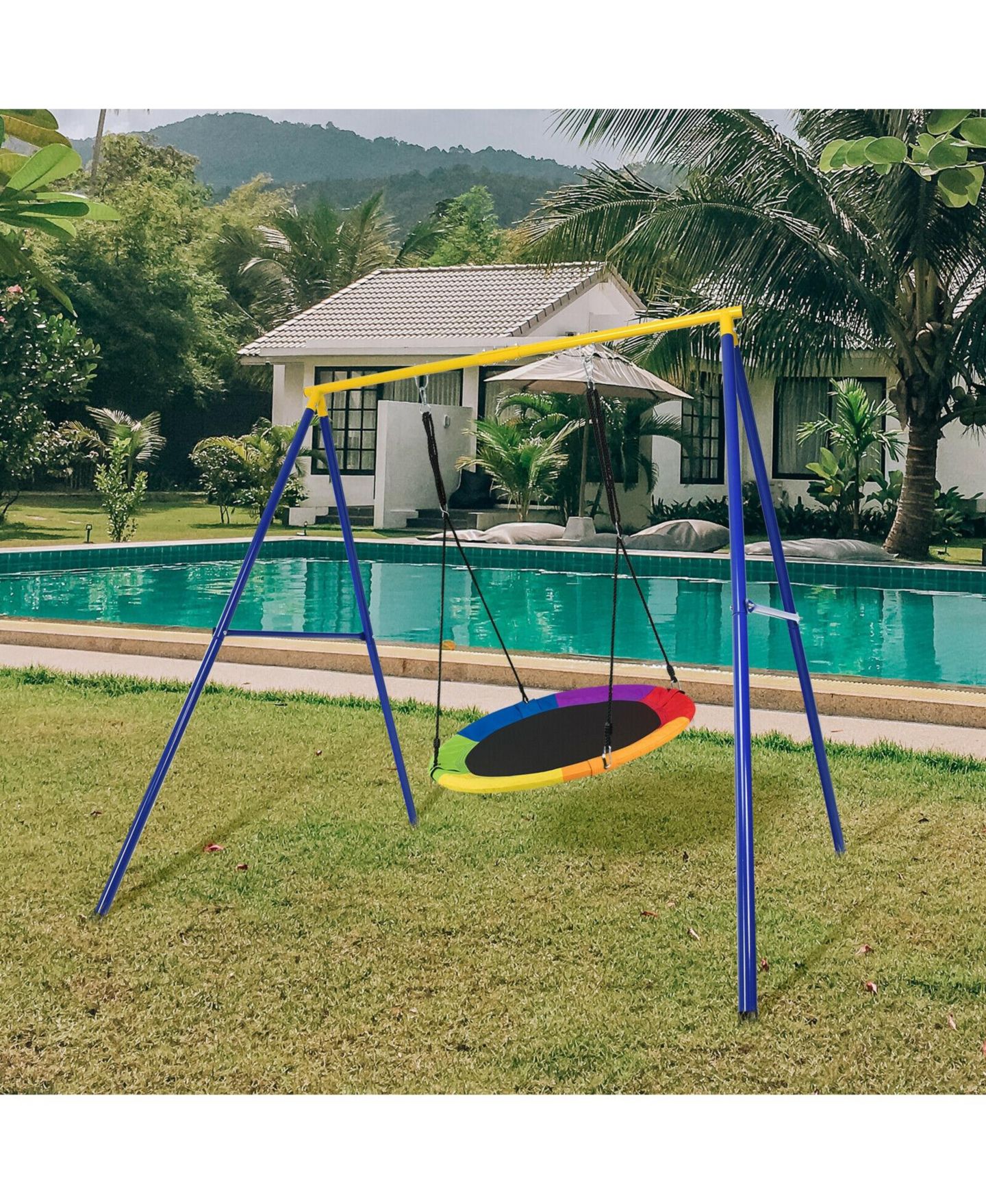 Детская игрушка HONGGE Extra-Large Heavy-Duty A-Frame Steel Swing Stand, 550-Pound Load Capacity, Ages 3+ — фото 7