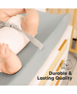 2pk Soothe Changing Pad Covers for Girl, Boy, Soft Cotton Contoured Diaper Changing Table Pad Covers