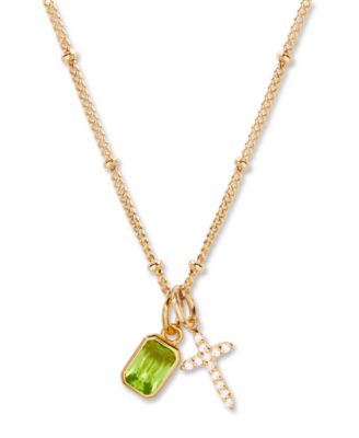 Josephine Cross Birthstone Necklace