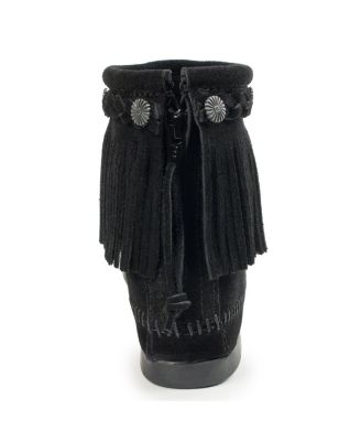 Women's Suede High Top Back Zip Boots