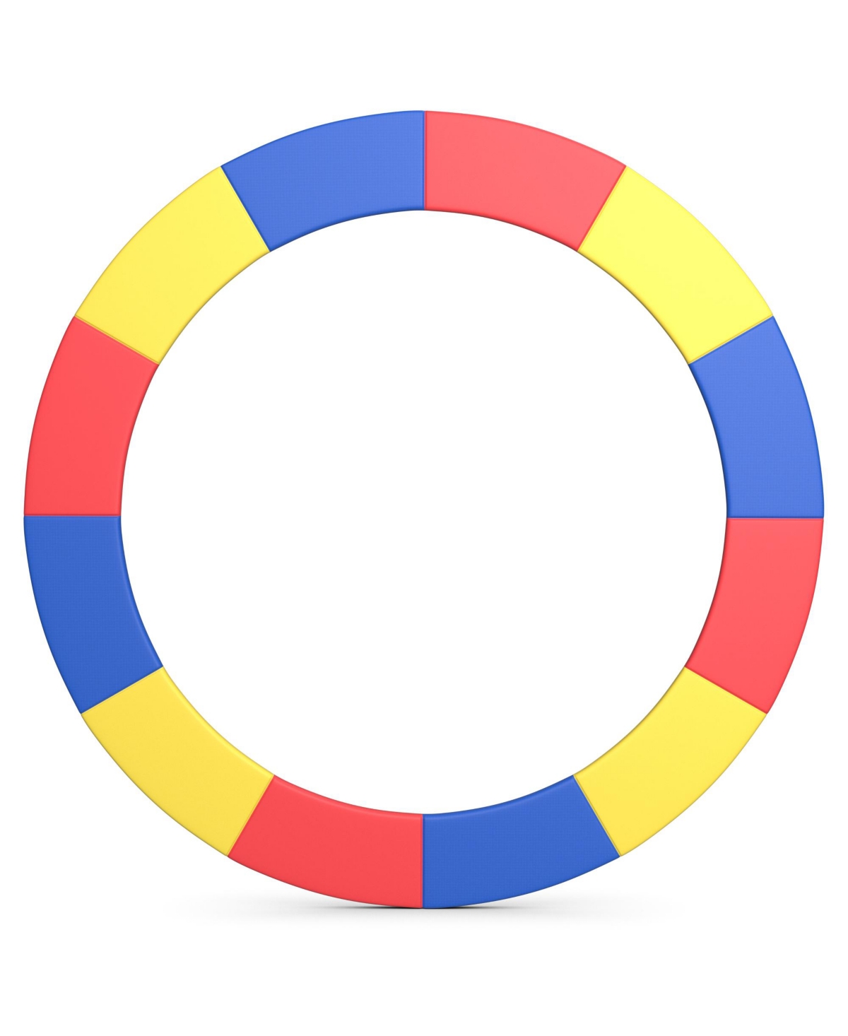 Gymax 15FT Trampoline Replacement Safety Pad Universal Trampoline Cover - Yellow+red+blue