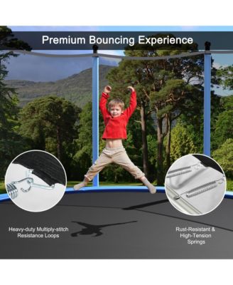 Jumping Exercise Recreational Bounce Trampoline for Kids W/Safety Enclosure