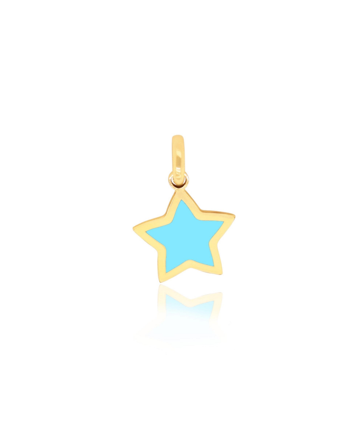 Turquoise Star Charm 14K Gold 10 millimeters - Turquoise