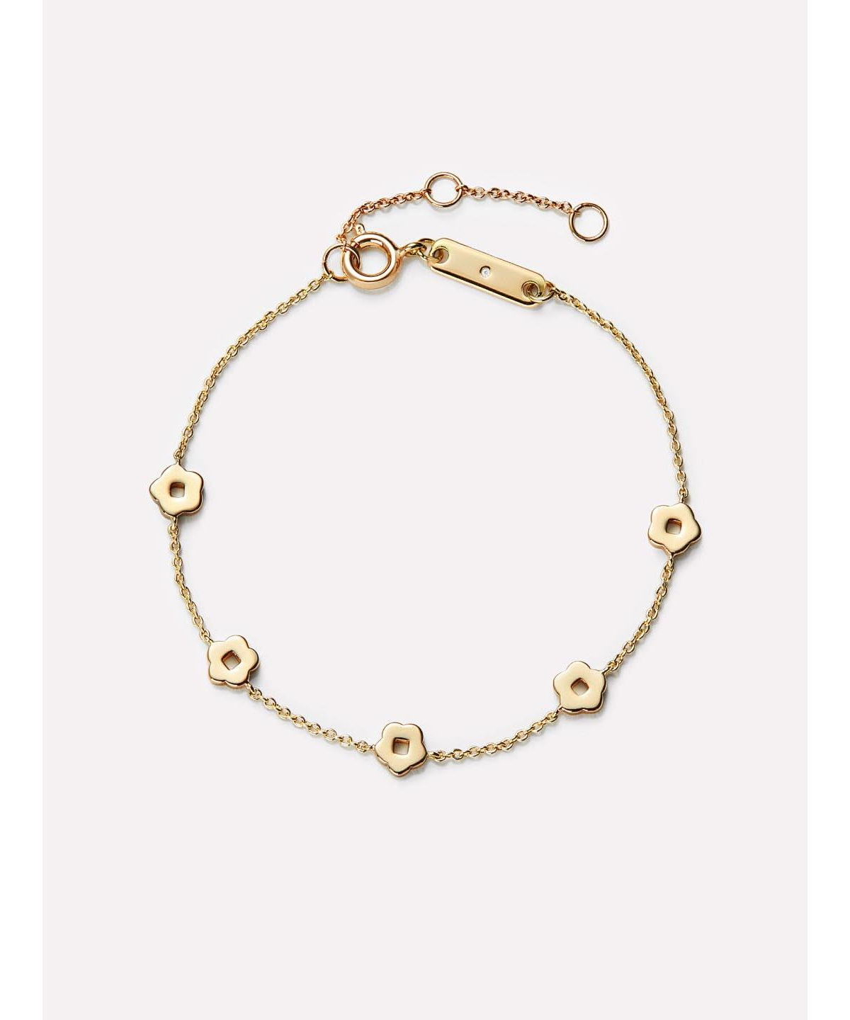 Flower bracelet - Rowena Bracelet - Gold, gold