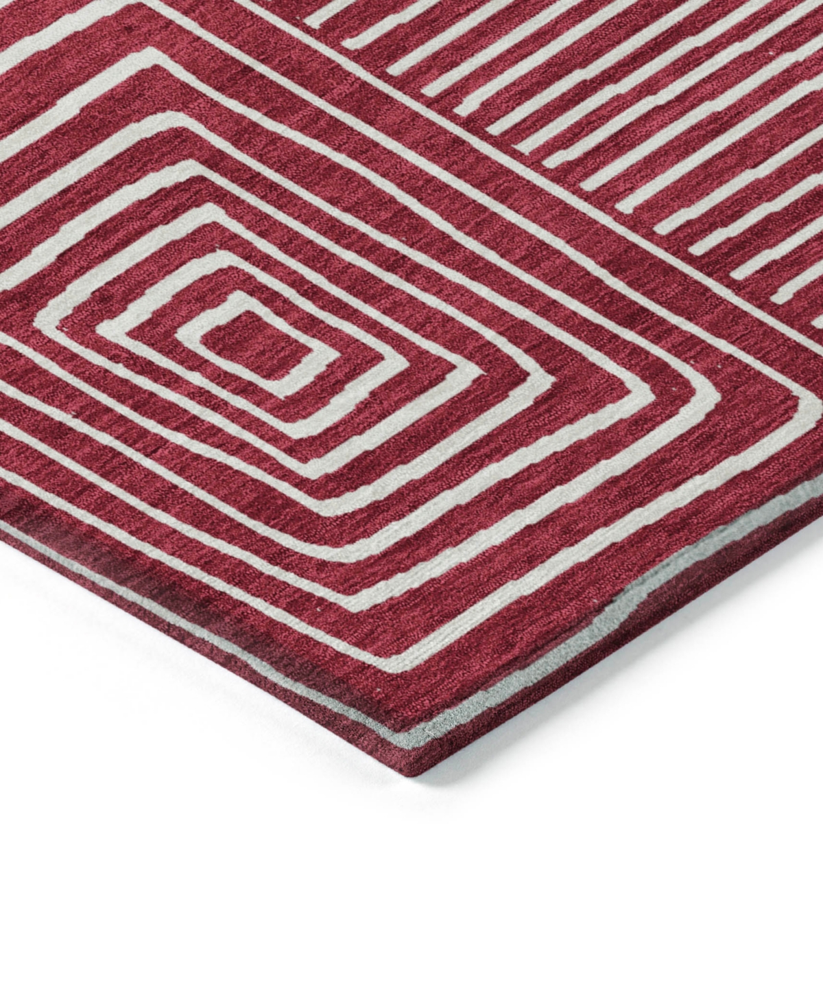 Addison Chantille Machine Washable Acn1044 8'x10' Area Rug In Cranberry