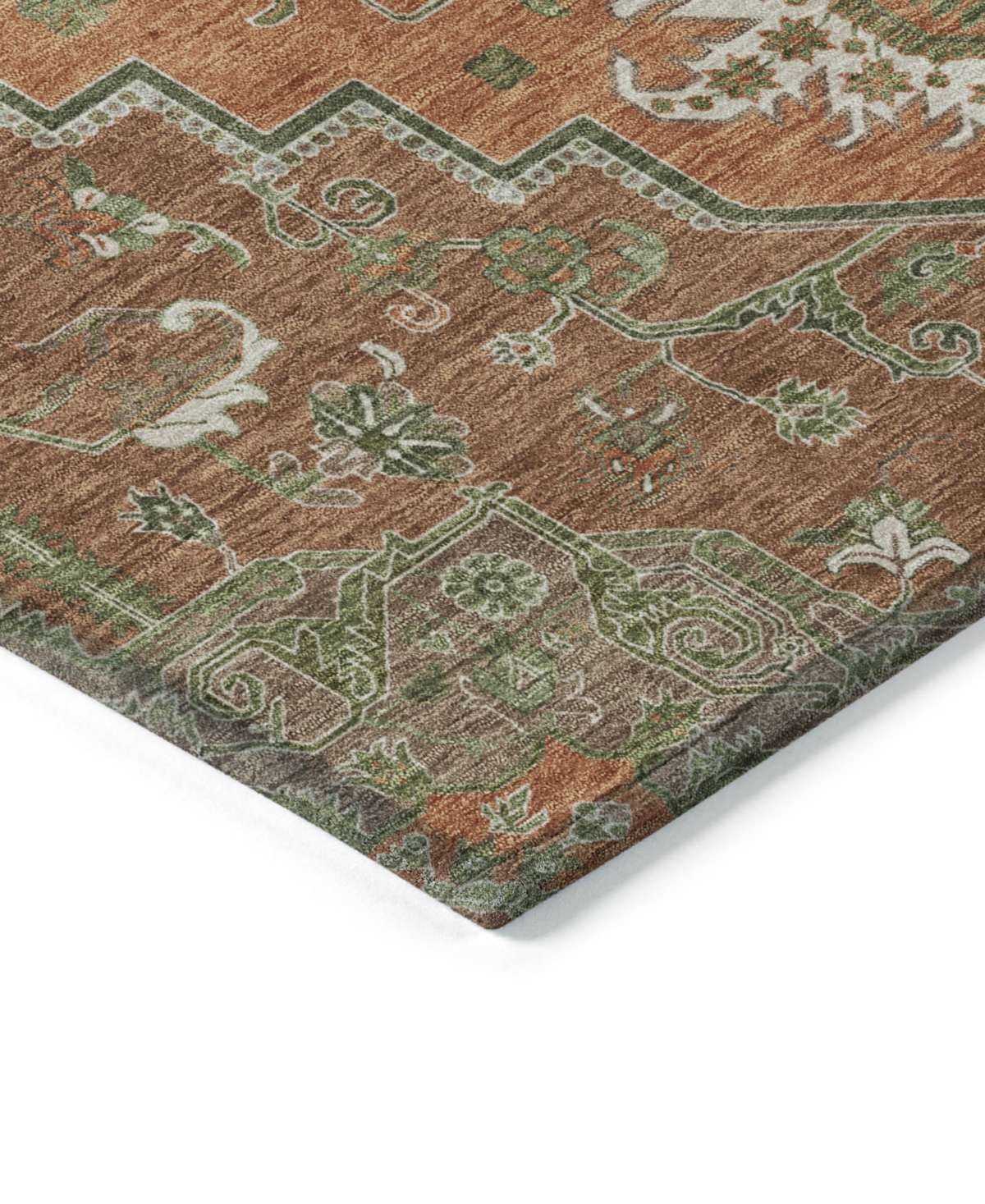Addison Chantille Machine Washable Acn1036 8'x10' Area Rug In Rust