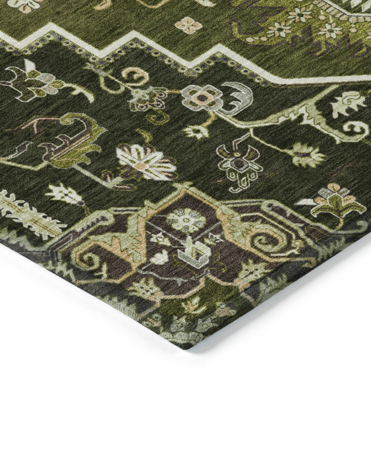 Addison Chantille Machine Washable Acn1036 8'x10' Area Rug In Olive