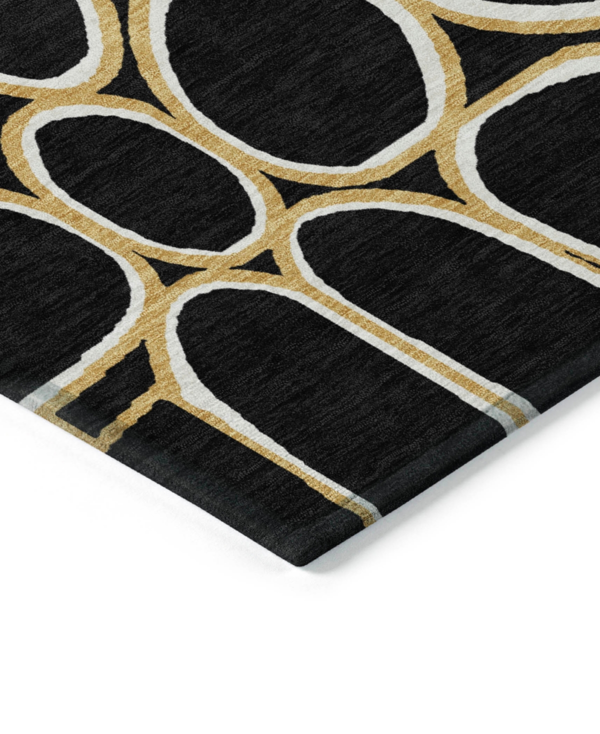 Addison Chantille Machine Washable Acn1041 5'x7'6" Area Rug In Black