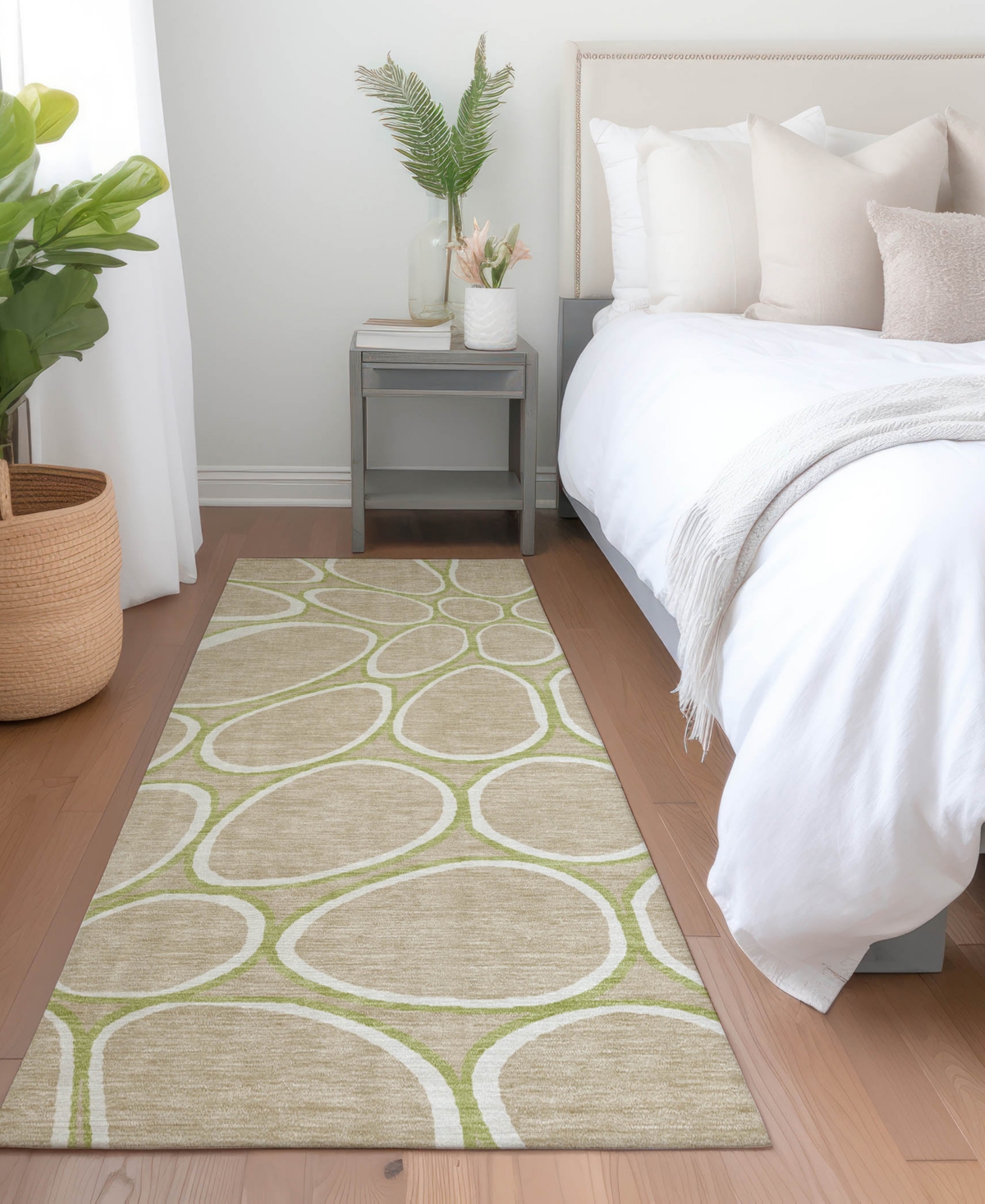 Addison Chantille Machine Washable Acn1041 2'3"x7'6" Runner Area Rug In Tan