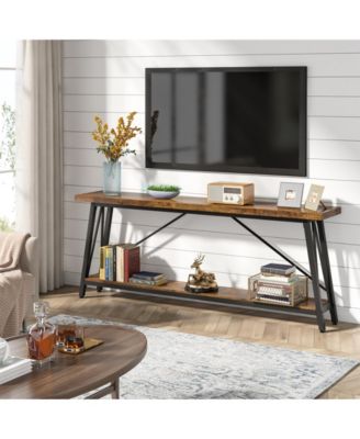 Industrial Entry Console Table,70.9 Inches Extra Long Sofa Table Behind Couch