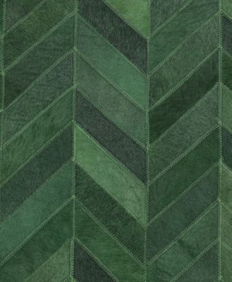 Timeless Rug Designs Cowhide S3339 Rug Collection In Green