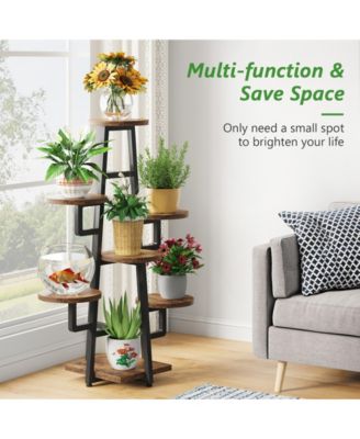 Wooden Corner Plant Pots Holder Rack Flower Stand Shelf Planter Organizer,7 Tier Plant Stand Indoor
