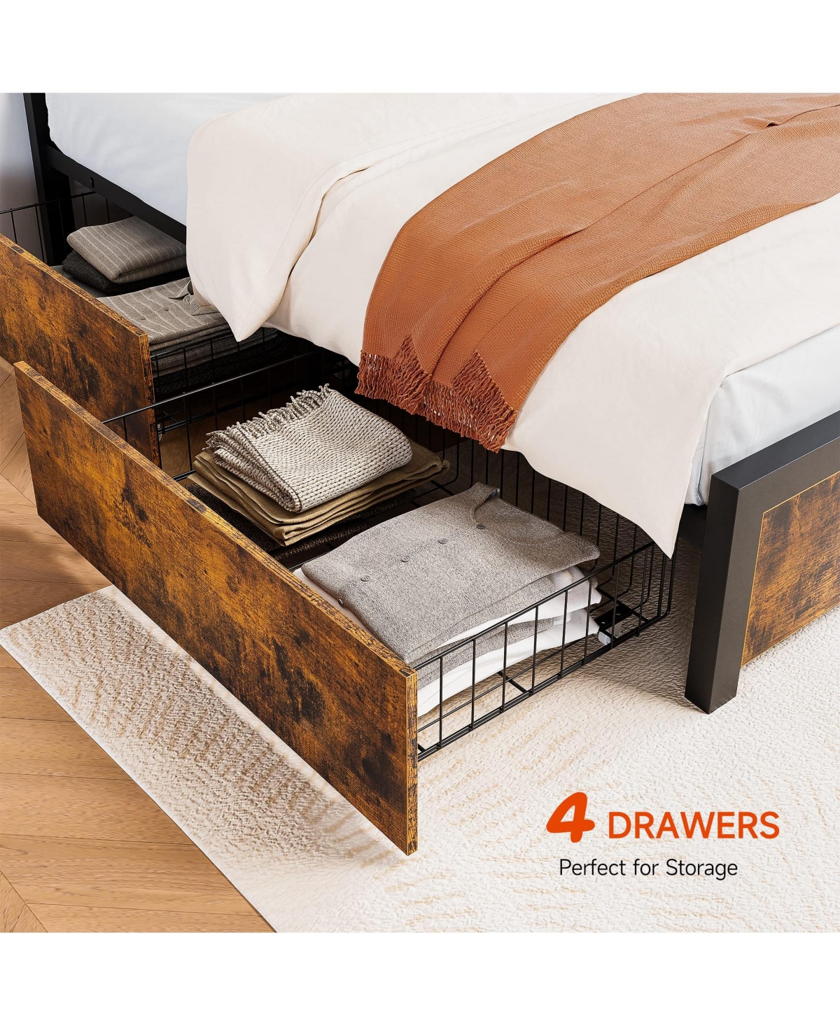gaomon Bed Frame, Platform Size Bed Frame with Wood Headboard