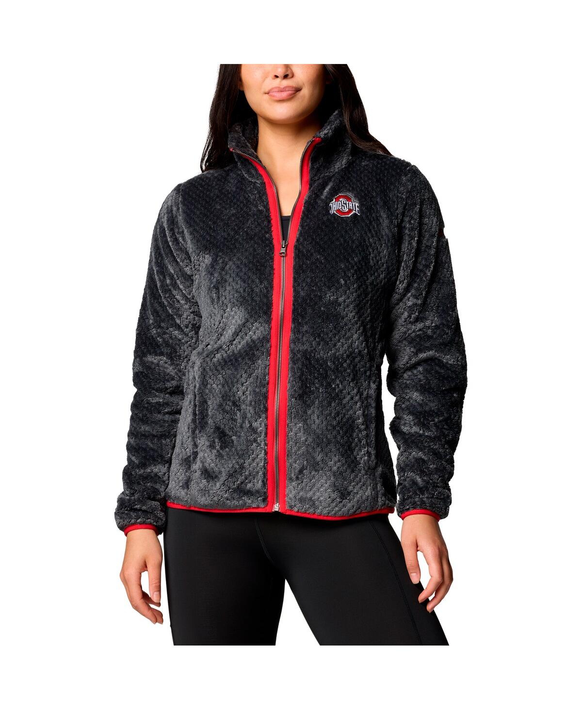 Shop Columbia Women's Black Ohio State Buckeyes Fireside Ii Sherpa Full-zip Jacket