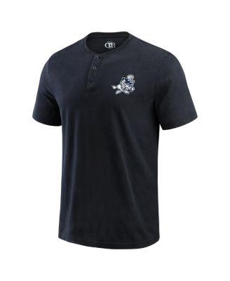 Men's Black Dallas Cowboys Washed Henley T-Shirt