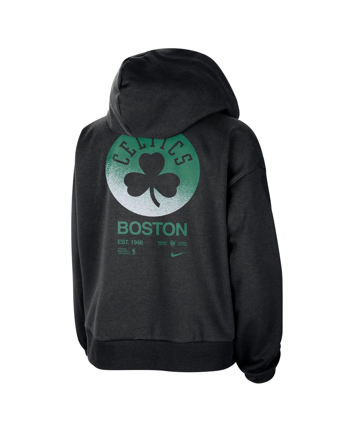Nike Women's Black Boston Celtics Courtside Standard Issue Performance Pullover Hoodie In Black