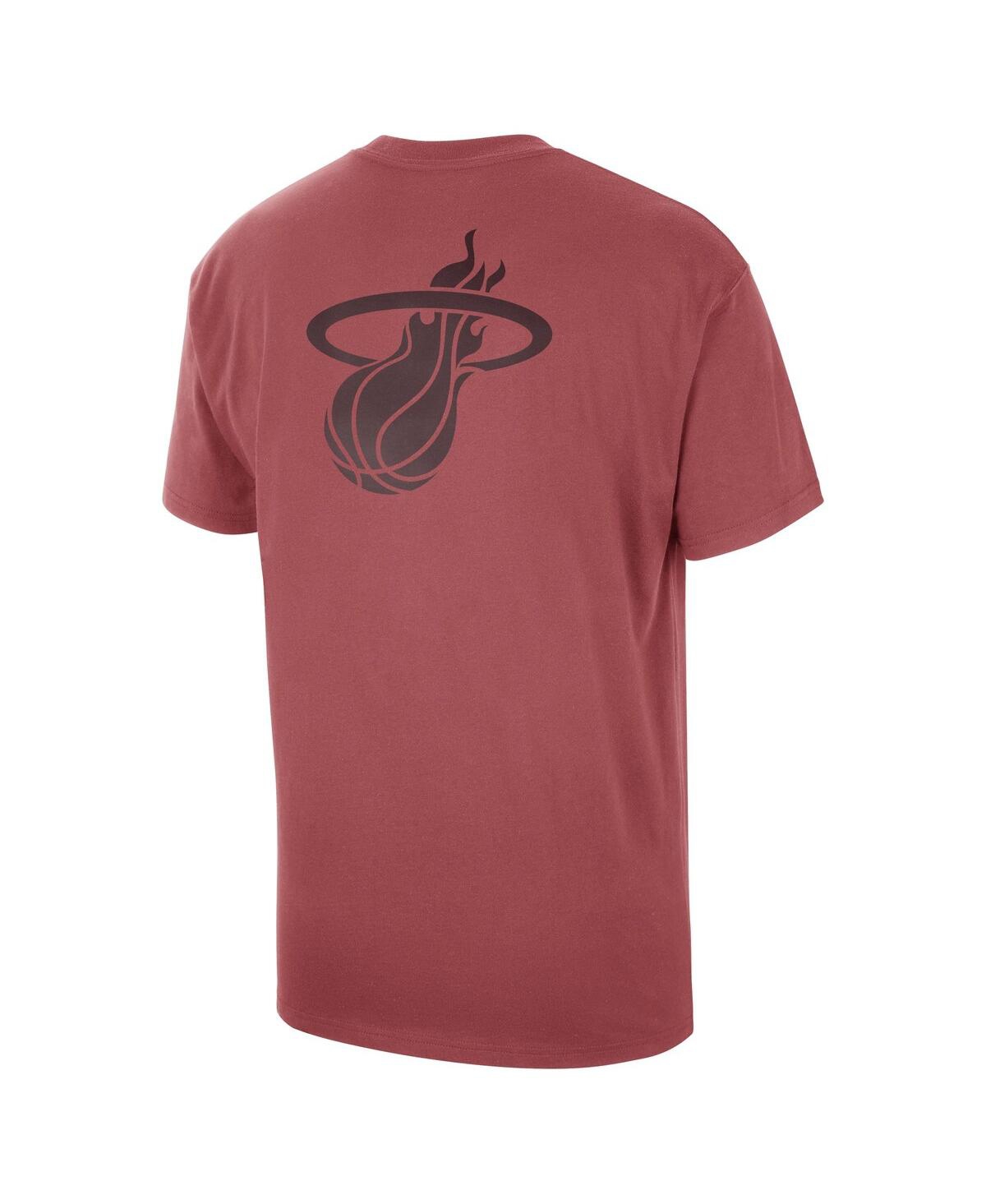 Jordan Men'sMiami Heat Statement Edition Jumpman Flight Heavyweight T-Shirt - Red
