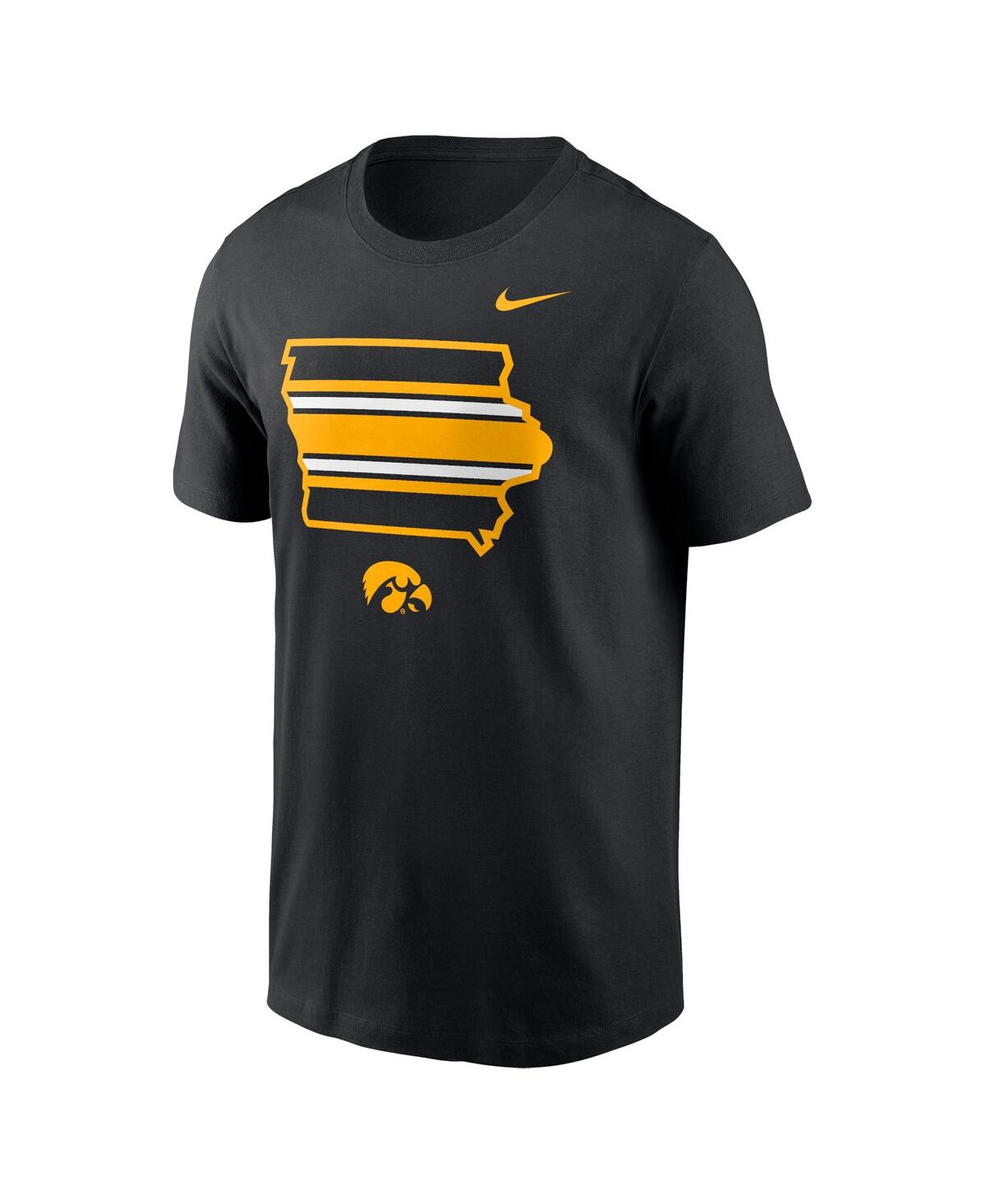 Nike Men'sIowa Hawkeyes Campus State Shape T-Shirt - Black