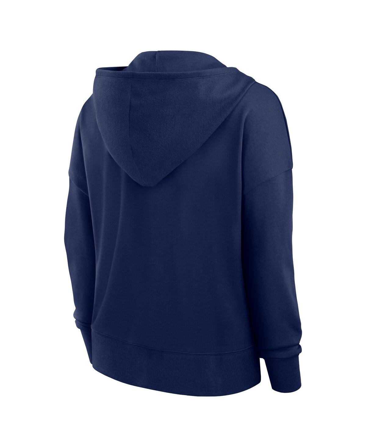 Fanatics Women'sMichigan Wolverines Heritage Original Script Lace-Up Pullover Hoodie - Navy