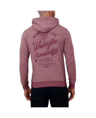 Men's Burgundy Washington Commanders Tonal Knit Pullover Hoodie