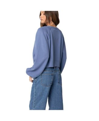 Womens Sammi Puff Sleeve Knit Cardigan