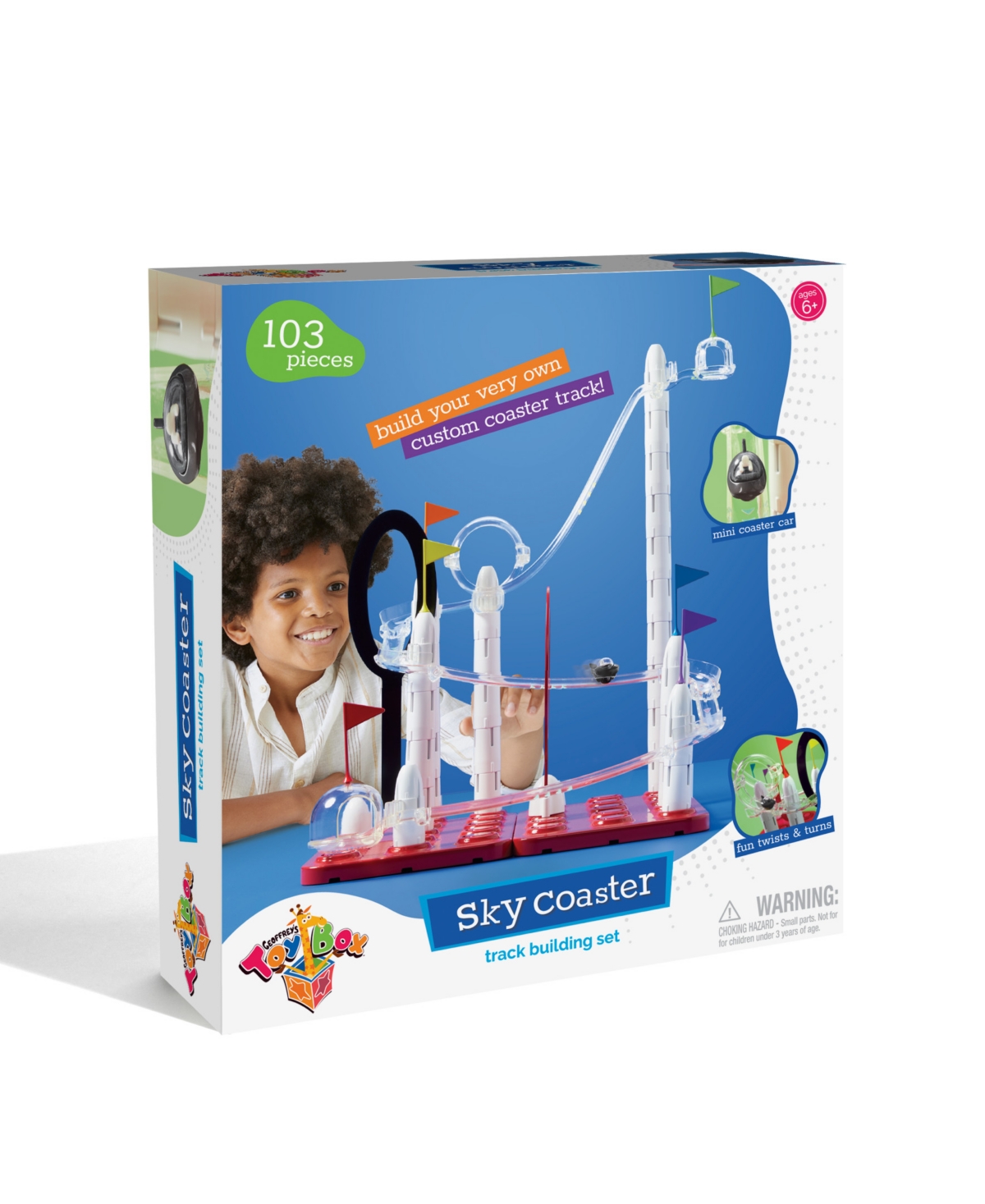 Geoffrey's Toy Box Sky Coaster Track Building Set In White