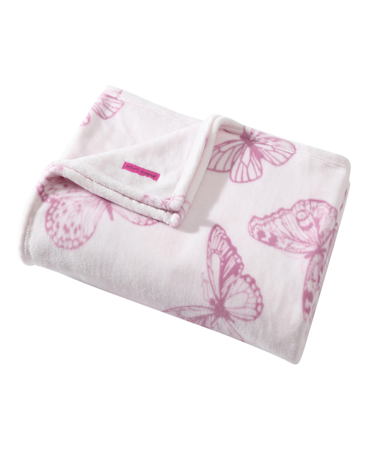 BETSEY JOHNSON MALACHITE BUTTERFLY ULTRA SOFT PLUSH FLEECE BLANKET, FULL/QUEEN 