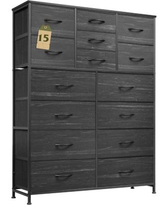 WLIVE Tall Dresser for Bedroom Furniture Fabric Dressers Storage Tower ...