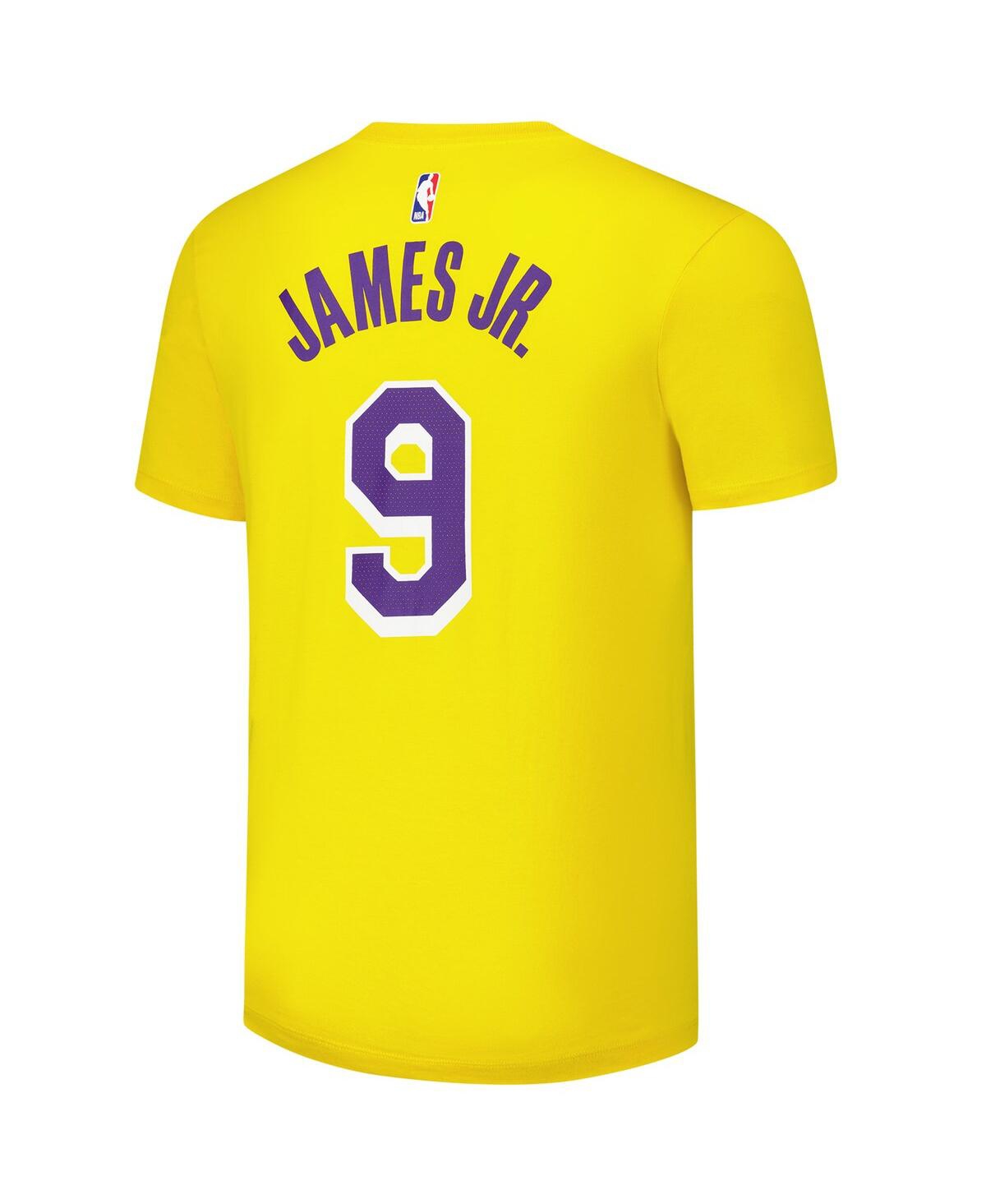 Nike Men's and Women's Bronny JamesLos Angeles Lakers Name Number T-Shirt - Gold