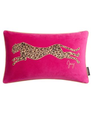 Velvet Cheetah Decorative Pillow, 14" x 24