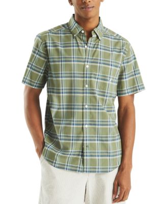 Nautica - Men's Plaid Short-Sleeve Button-Down Shirt
