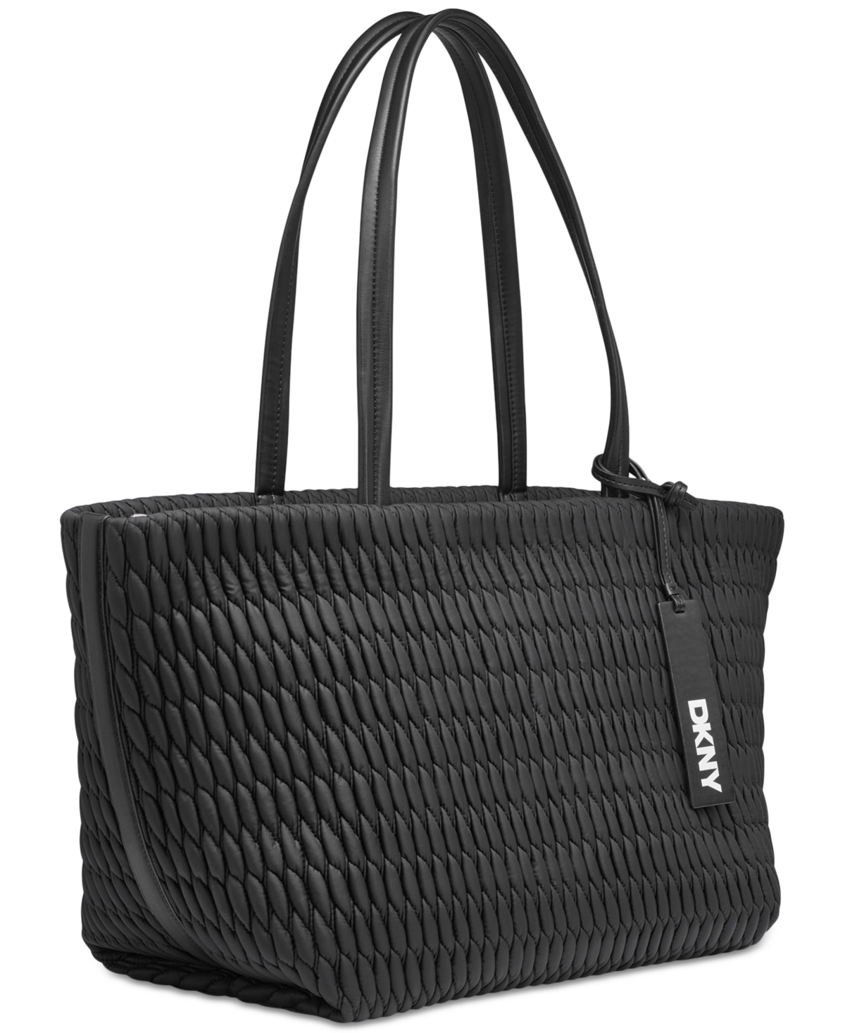 Dkny Mack Nylon Large Tote Bag -silver