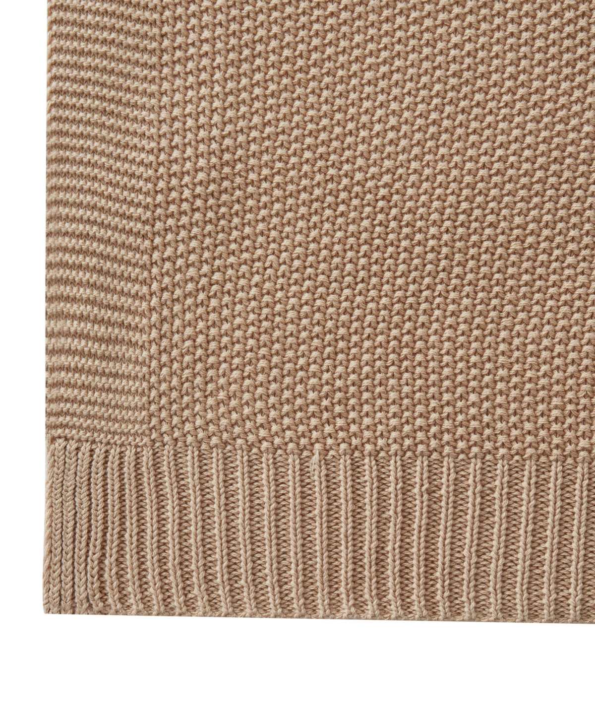 Vcny Home Charlie Chunky Sweater Knit Solid Cotton Throw, 50" X 60" In Taupe