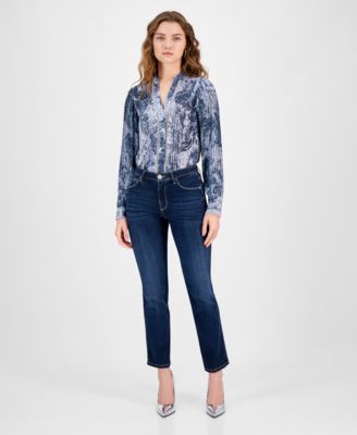 GUESS - Women's Sexy Straight Power Straight-Leg Jeans